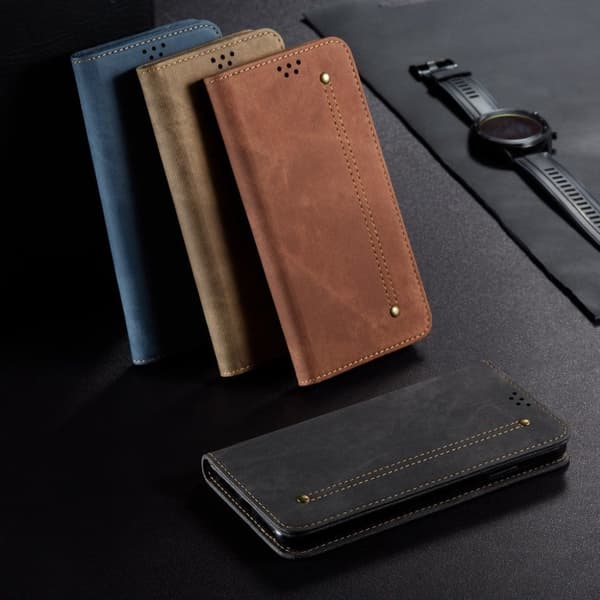 Jeans Samsung Galaxy S20 flip case - Khaki Brown