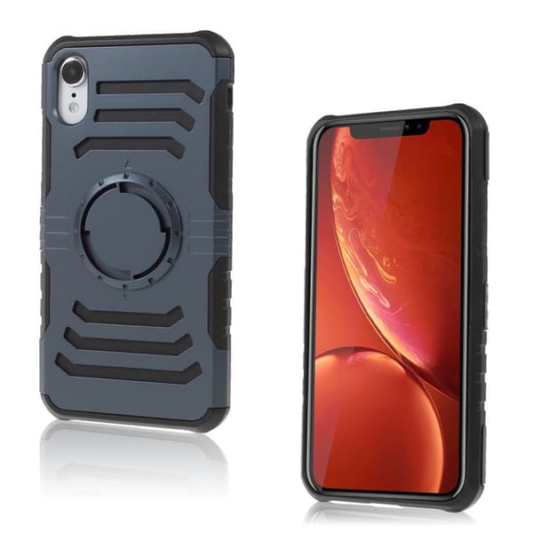 iPhone 9 beskyttelses deksel av hybrid materiale - Mørkeblå Blue