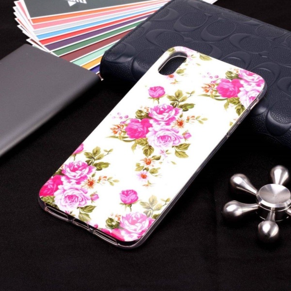 iPhone Xs Max noctilucent skaletui - Levende Blomster Pink