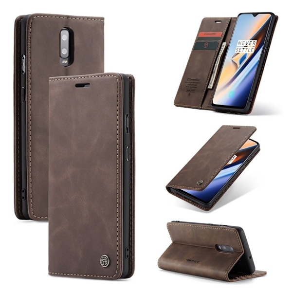 CaseMe OnePlus 7 Vintage Etui - Kaffe Brown