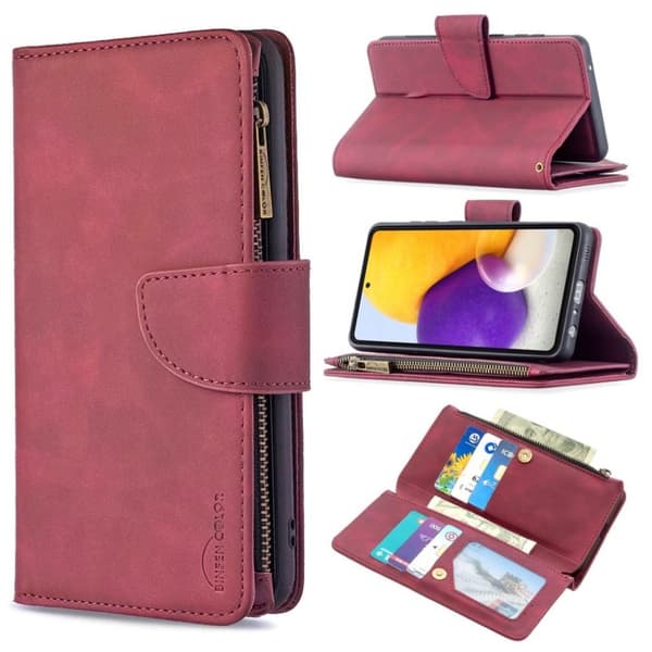 Premium Wallet Samsung Galaxy A72 5g Flip Etui - Rød Red