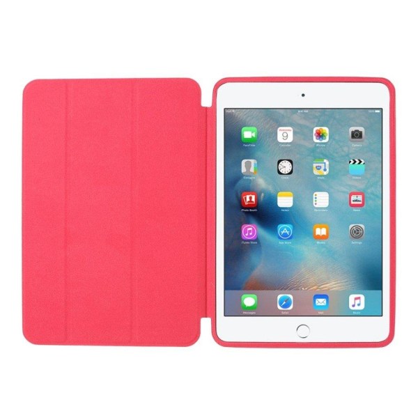iPad Mini (2019) tri-fold leather flip case - Red Red