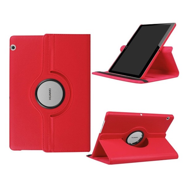 Huawei MediaPad T3 10 Etui med roterende stand - Rød Red