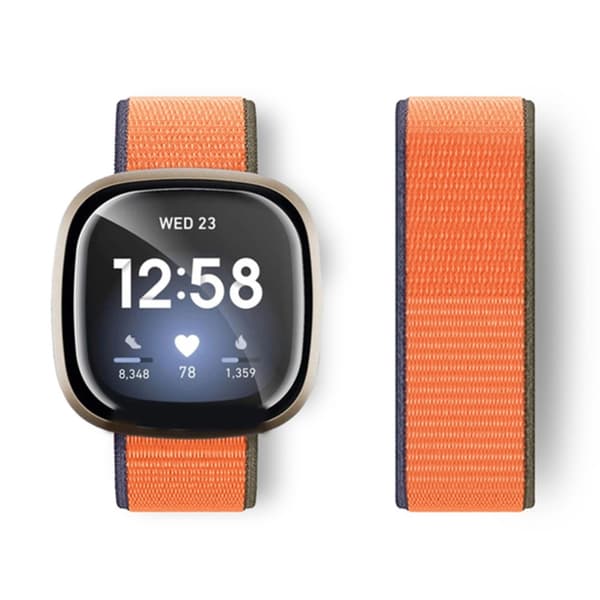 Fitbit Sense / Versa 3 nylonrem - Oransje Orange