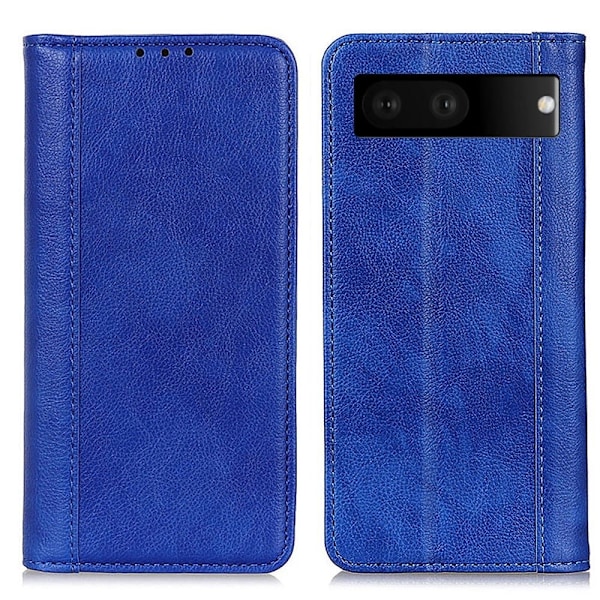 Aito nahkakotelo magneettisuljuksella Google Pixel 7 - Sininen Blue