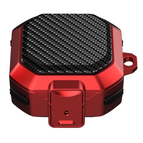 Samsung Galaxy Buds2 / Buds Pro / Live karbonfiber-etui - Rød Svart Red