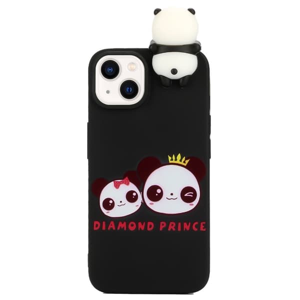 Cute 3D iPhone 14 skal - Svart Svart