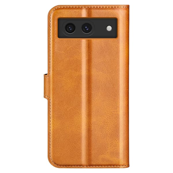 Hållbart konstläder Google Pixel 8A fodral med plånbok - Gul Gul