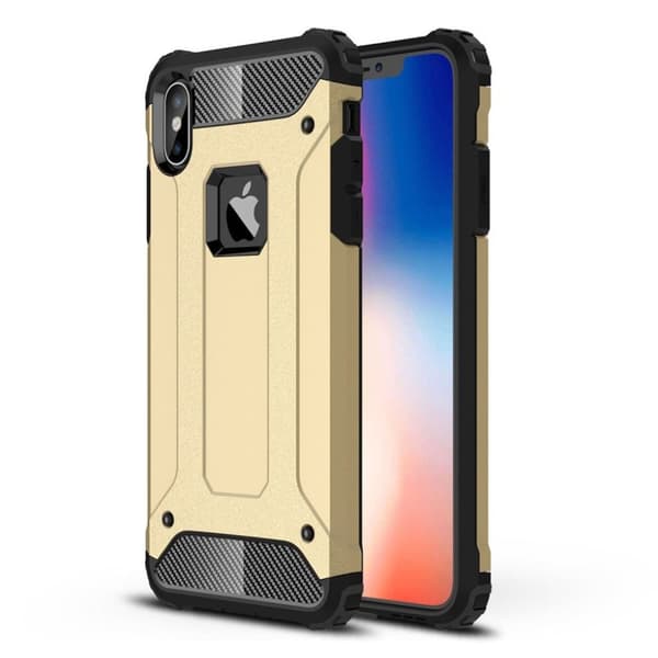 iPhone Xs Max beskytter deksel av hybrid materiale - Gull Gold