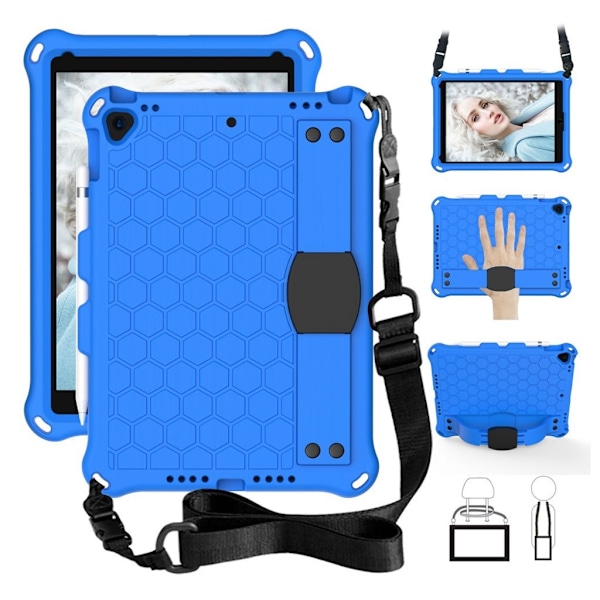 iPad 10.2 (2019) honeycomb EVA hybrid etui - Blå Blue