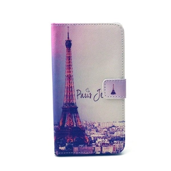 Moberg LG G4 Læder Etui Med Kortholder - Eiffel Tårnet Multicolor