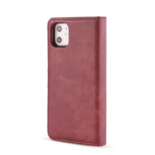 DG.MING iPhone 11 2-in-1 Wallet kotelot - Viininpunainen Red
