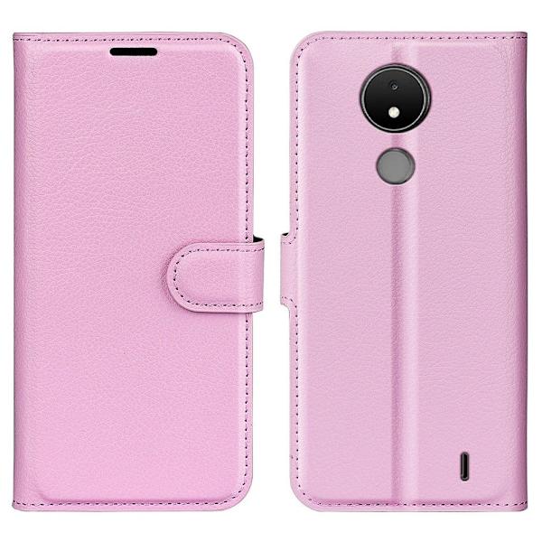 Klassisk Nokia C21 Flip Etui - Lyserød Pink