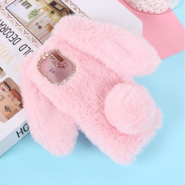 Fluffy Rabbit iPhone 12 Pro Max skal - Rosa Rosa