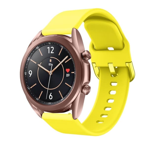 Samsung Galaxy Watch 3 (41mm) simple silikon klockarmband - gul Gul