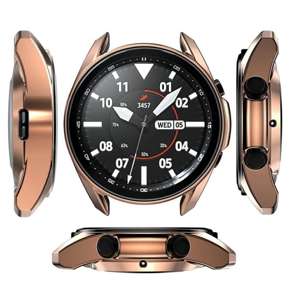 Samsung Galaxy Watch 3 (45mm) holdbar bumper - rødguld Pink