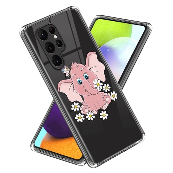 Deco Samsung Galaxy S24 deksel - Rosa Elefant Pink