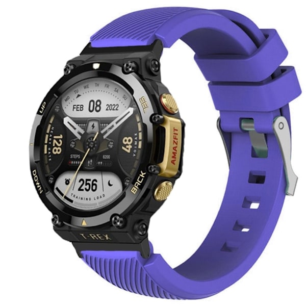 Amazfit T-Rex 2 klockarmband i silikon med twilldesign - Lila Lila