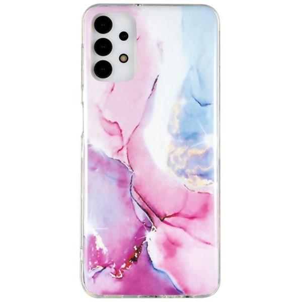 Marble Samsung Galaxy A13 4G Etui - Lyserød / Blå Multicolor