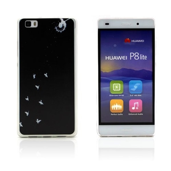 Westergaard Huawei Ascend P8 Lite Skal - Vit Fåglar Svart