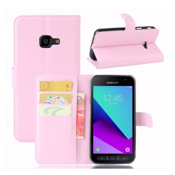 Samsung Xcover 4 trendikäs nahkakotelo - Pinkki Pink
