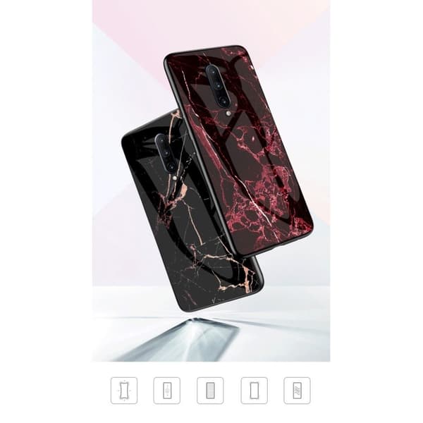 Fantasy Marble OnePlus 7 Pro deksel - Rød Red