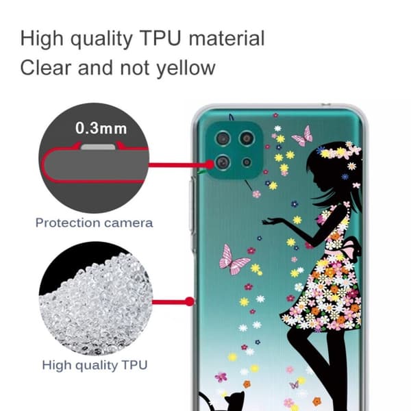 Deco Samsung Galaxy A22 5G Etui - Nydelig Jente Multicolor