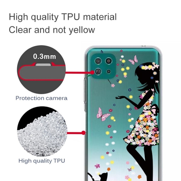 Deco Samsung Galaxy A22 5G skal - Vacker Flicka multifärg
