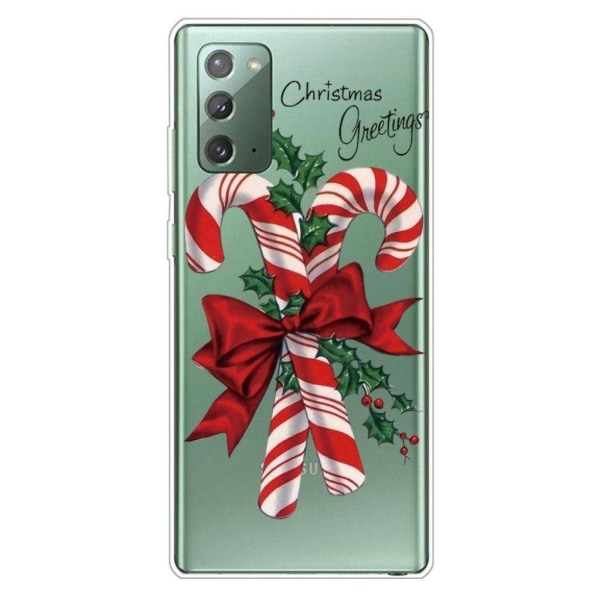 Juletaske til Samsung Galaxy Note 20 - Slikstokke Red