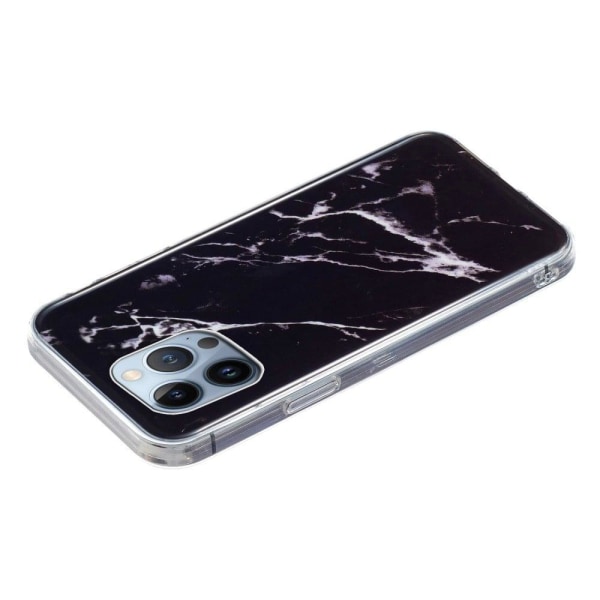 Marble iPhone 14 Pro Max Suojakotelo - Musta Black