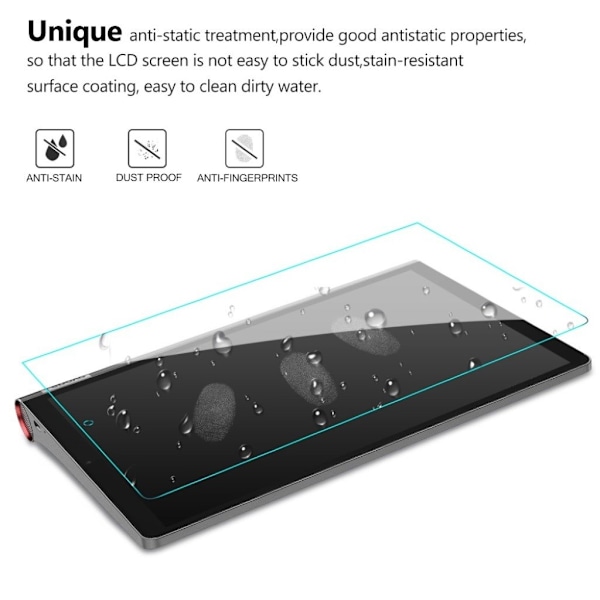Lenovo Yoga Smart Tab 10.1 arc edge hærdet glas skærmbeskyttelse Transparent
