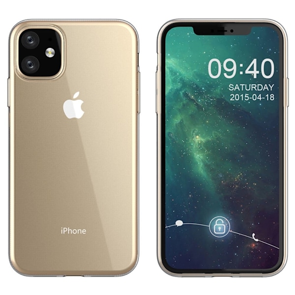 Erittäin ohut läpinäkyvä kotelo iPhone 11:lle Transparent