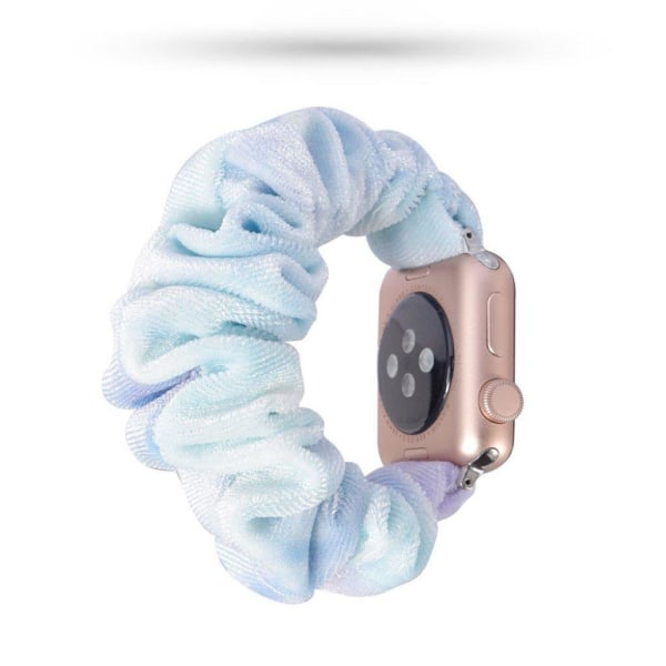 Apple Watch Series 5 44mm Mønster stof urrem - Lyseblå Blue