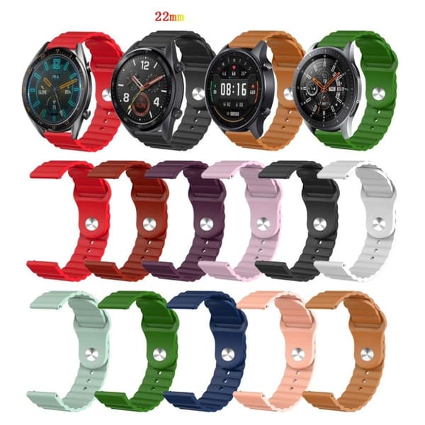 Huawei Watch GT 2 46mm cool silicone watch band - Black Svart
