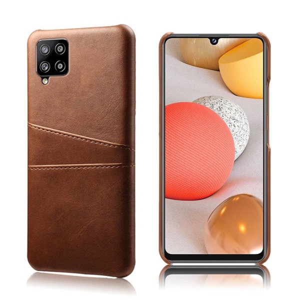 Dual Card Etui Samsung Galaxy A42 5g - Brun Brown