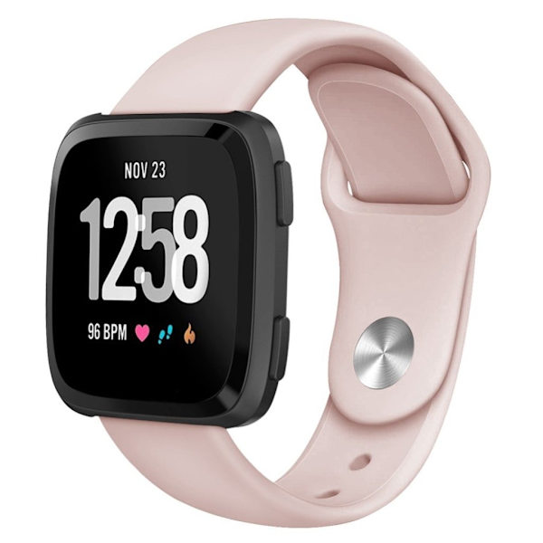 Fitbit Versa Lite Silikon Klokkereim - Størrelse: L / Lys Rosa Pink