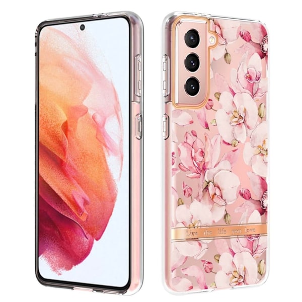 Supertunt och tåligt mjukpärmfodral för Samsung Galaxy S21 - Rosa Gardenia Rosa