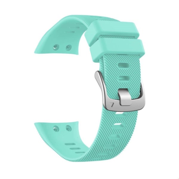 Garmin Forerunner 45S silicone silver buckle watch band - Cyan Grön