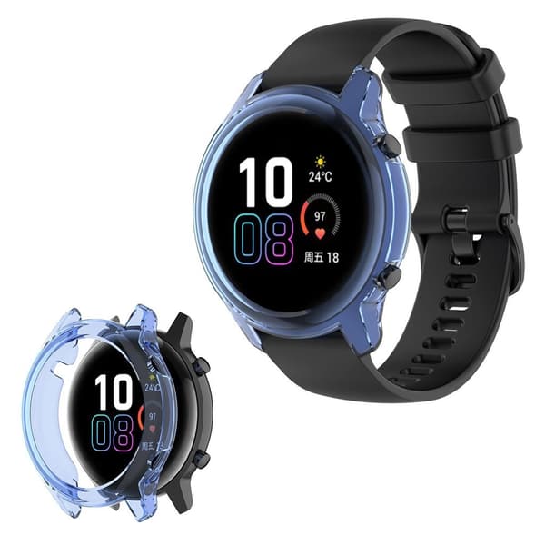 Honor MagicWatch 2 46 mm slitesterkt etui - Gjennomsiktig Blå Blue