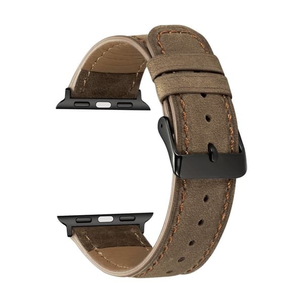 Apple Watch Series 4 40 mm klockarmband i äkta läder - Kaffe Brun