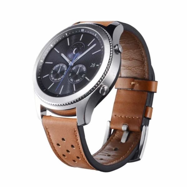 Huawei Watch GT 2 46mm / GT 2e holdbar læderurrem - Brun Brown