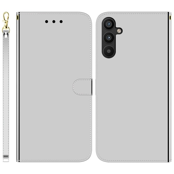 Mirror Samsung Galaxy A54 Flip Fodral - Silver Silvergrå
