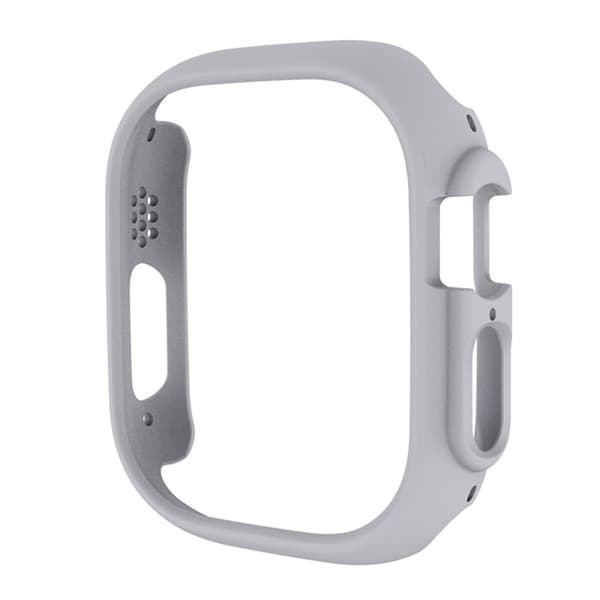 Apple Watch Ultra-skydd med skärmskydd av härdat glas - Ljusgrå Silvergrå