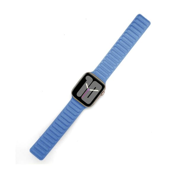 Urrem i ægte læder til Apple Watch Series 8 (45 mm) / Watch Ultra - Klein Blå Blue