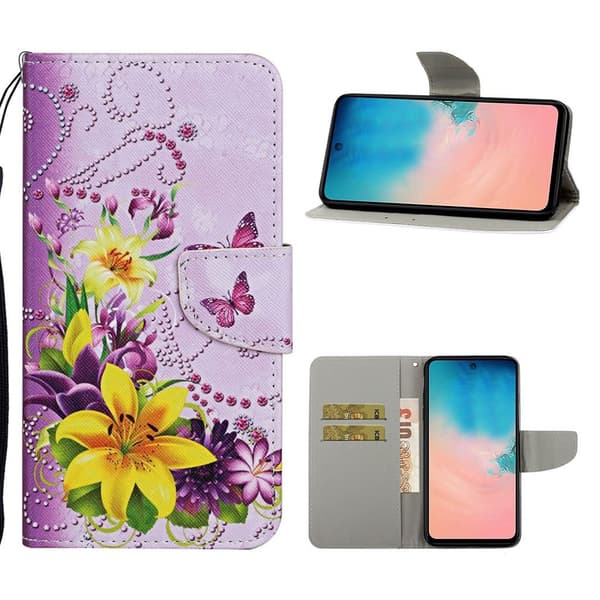 Wonderland Samsung Galaxy S20 Flippetui - Gul Blomst Yellow