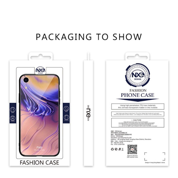 NXE iPhone Xr etui med streamer-lysmønster - Style A Multicolor
