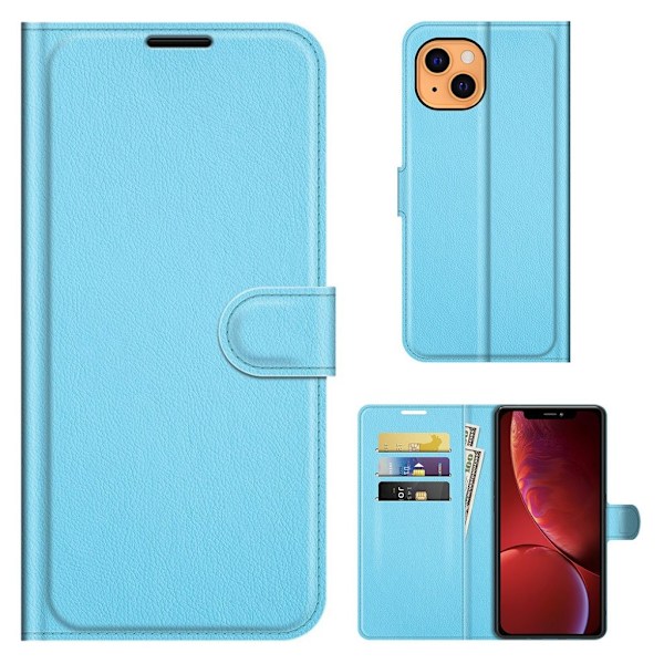 Klassisk iPhone 13 Mini flip etui - Blå Blue
