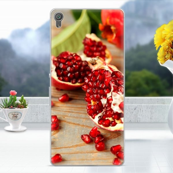 Sony Xperia XA Deksel laget av silikon - Røde granatepler Red