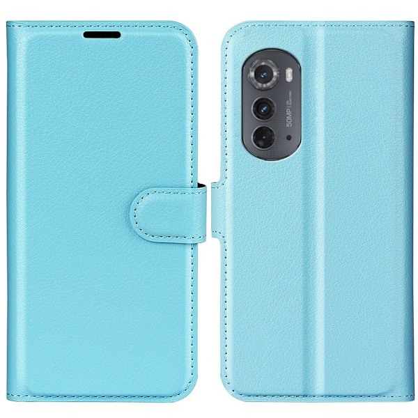 Klassisk Motorola Moto Edge 2022 Flip Etui - Blå Blue
