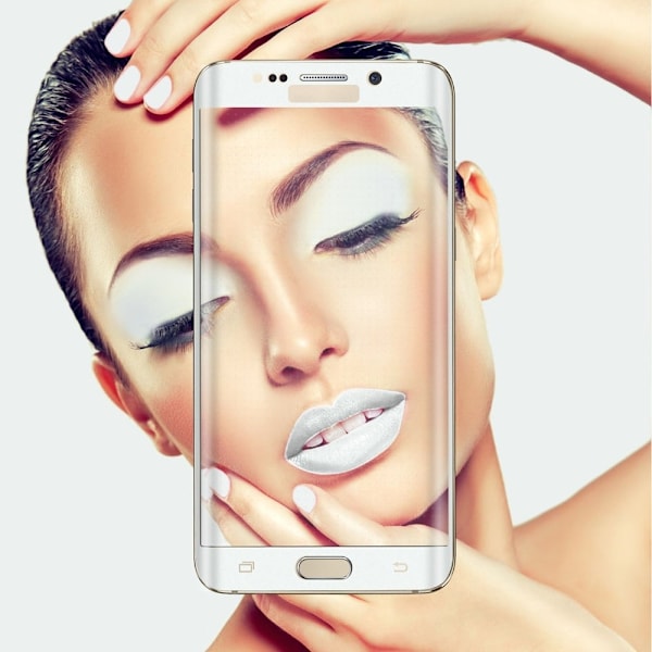 0.3mm härdat glas Samsung Galaxy S6 Edge Plus skärmskydd Vit